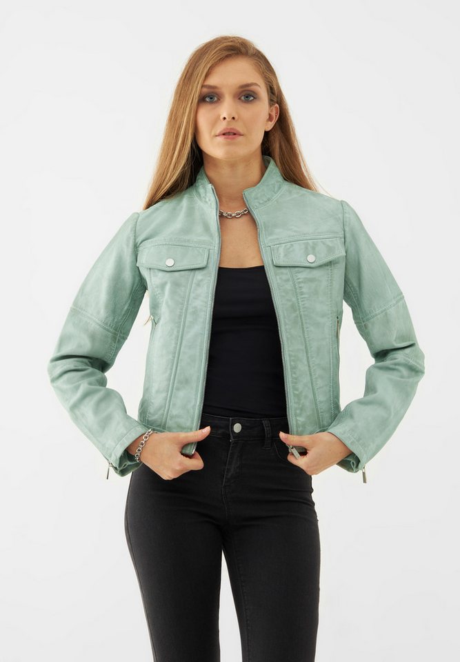 Bolongaro Trevor Lederjacke KELLY RACER Weiches Leder, gewalktes Finish, Panel-Details von Bolongaro Trevor