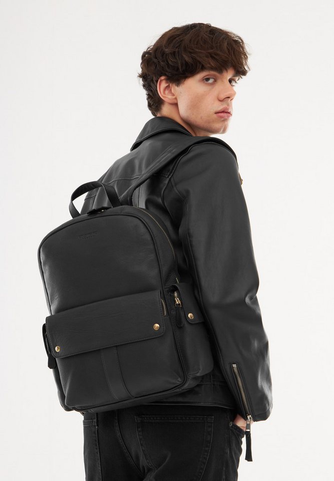 Bolongaro Trevor Rucksack CITY BACKPACK, Tragegriff oben, Verstellbare Träger, Vordertasche mit Druckknopf von Bolongaro Trevor