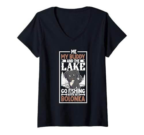 Damen Angeln und Bolonka Zwetna T-Shirt mit V-Ausschnitt Damen Angeln und Bolonka Zwetna T-Shirt mit V-Ausschnitt von Bolonka Zwetna Designs