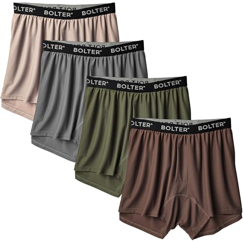 Bolter Herren-Boxershorts, 4er-Pack - mehrfarbig - X-Large Bolter Herren-Boxershorts, 4er-Pack - mehrfarbig - X-Large von Bolter
