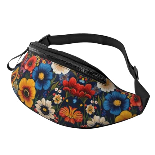 BoltPack Bauchtasche für Damen und Herren, mit verstellbarem Riemen, leichte, wasserdichte Hüfttasche für Sport, Wandern, Laufen, Blume 8, M, Trekkingrucksack BoltPack Bauchtasche für Damen und Herren, mit verstellbarem Riemen, leichte, wasserdichte Hüfttasche für Sport, Wandern, Laufen, Blume 8, M, Trekkingrucksack von Boltpack
