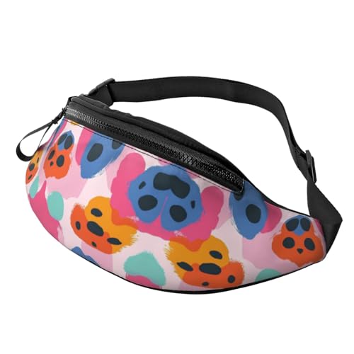 BoltPack Bauchtasche für Damen und Herren, mit verstellbarem Riemen, leichte, wasserdichte Hüfttasche für Sport, Wandern, Laufen, Leopardenmuster 4, Einheitsgröße, Trekkingrucksack von Boltpack