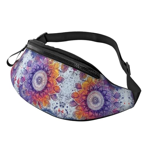 BoltPack Bauchtasche für Damen und Herren, mit verstellbarem Riemen, leichte, wasserdichte Hüfttasche für Sport, Wandern, Laufen, Mandala-Blumen 20, M, Trekkingrucksack BoltPack Bauchtasche für Damen und Herren, mit verstellbarem Riemen, leichte, wasserdichte Hüfttasche für Sport, Wandern, Laufen, Mandala-Blumen 20, M, Trekkingrucksack von Boltpack