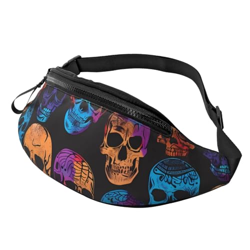 BoltPack Bauchtasche für Damen und Herren, mit verstellbarem Riemen, leichte, wasserdichte Hüfttasche für Sport, Wandern, Laufen, Skull 12, M, Trekkingrucksack BoltPack Bauchtasche für Damen und Herren, mit verstellbarem Riemen, leichte, wasserdichte Hüfttasche für Sport, Wandern, Laufen, Skull 12, M, Trekkingrucksack von Boltpack