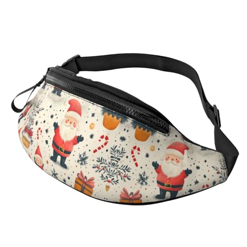 BoltPack Bauchtasche für Damen und Herren, mit verstellbarem Riemen, leichte, wasserdichte Hüfttasche für Sport, Wandern, Laufen, Weihnachten 2, M, Trekkingrucksack von Boltpack