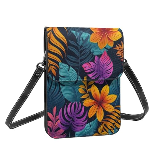 Boltpack Crossbody-Geldbörse, Handytaschen für Damen, Leder, Handytasche, Münzgeldbörse mit verstellbarem Schulterseil, Blätter 11, 19 X 13.5 X 1 cm Boltpack Crossbody-Geldbörse, Handytaschen für Damen, Leder, Handytasche, Münzgeldbörse mit verstellbarem Schulterseil, Blätter 11, 19 X 13.5 X 1 cm von Boltpack