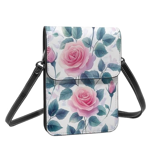 Boltpack Crossbody-Geldbörse, Handytaschen für Damen, Leder, Handytasche, Münzgeldbörse mit verstellbarem Schulterseil, Blumen 14, 19 X 13.5 X 1 cm Boltpack Crossbody-Geldbörse, Handytaschen für Damen, Leder, Handytasche, Münzgeldbörse mit verstellbarem Schulterseil, Blumen 14, 19 X 13.5 X 1 cm von Boltpack