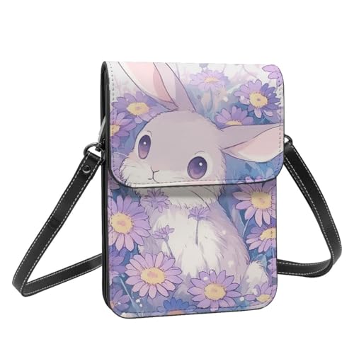 Boltpack Crossbody-Geldbörse, Handytaschen für Damen, Leder, Handytasche, Münzgeldbörse mit verstellbarem Schulterseil, Bunny Flower 5, 19 X 13.5 X 1 cm Boltpack Crossbody-Geldbörse, Handytaschen für Damen, Leder, Handytasche, Münzgeldbörse mit verstellbarem Schulterseil, Bunny Flower 5, 19 X 13.5 X 1 cm von Boltpack