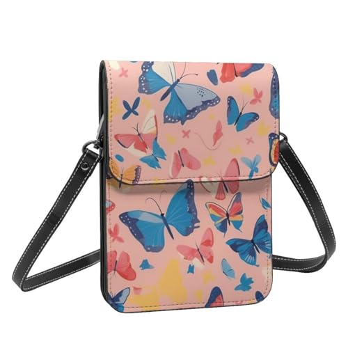 Boltpack Crossbody-Geldbörse, Handytaschen für Damen, Leder, Handytasche, Münzgeldbörse mit verstellbarem Schulterseil, Butterfly 10, 19 X 13.5 X 1 cm Boltpack Crossbody-Geldbörse, Handytaschen für Damen, Leder, Handytasche, Münzgeldbörse mit verstellbarem Schulterseil, Butterfly 10, 19 X 13.5 X 1 cm von Boltpack