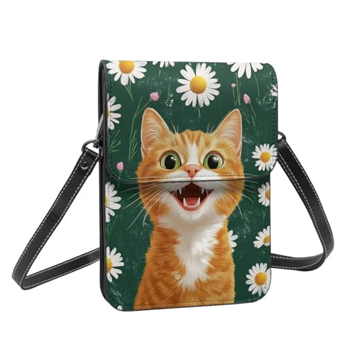 Boltpack Crossbody-Geldbörse, Handytaschen für Damen, Leder, Handytasche, Münzgeldbörse mit verstellbarem Schulterseil, Cute Cats 13, 19 X 13.5 X 1 cm Boltpack Crossbody-Geldbörse, Handytaschen für Damen, Leder, Handytasche, Münzgeldbörse mit verstellbarem Schulterseil, Cute Cats 13, 19 X 13.5 X 1 cm von Boltpack