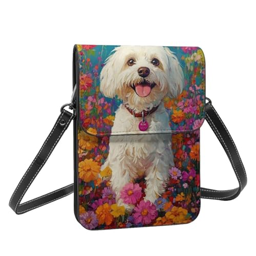 Boltpack Crossbody-Geldbörse, Handytaschen für Damen, Leder, Handytasche, Münzgeldbörse mit verstellbarem Schulterseil, Cute Dog 6, 19 X 13.5 X 1 cm Boltpack Crossbody-Geldbörse, Handytaschen für Damen, Leder, Handytasche, Münzgeldbörse mit verstellbarem Schulterseil, Cute Dog 6, 19 X 13.5 X 1 cm von Boltpack