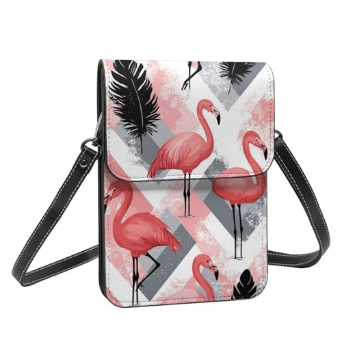 Boltpack Crossbody-Geldbörse, Handytaschen für Damen, Leder, Handytasche, Münzgeldbörse mit verstellbarem Schulterseil, Flamingo 8, 19 X 13.5 X 1 cm Boltpack Crossbody-Geldbörse, Handytaschen für Damen, Leder, Handytasche, Münzgeldbörse mit verstellbarem Schulterseil, Flamingo 8, 19 X 13.5 X 1 cm von Boltpack