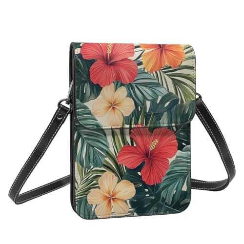 Boltpack Crossbody-Geldbörse, Handytaschen für Damen, Leder, Handytasche, Münzgeldbörse mit verstellbarem Schulterseil, Leaves and Flowers 18, 19 X 13.5 X 1 cm Boltpack Crossbody-Geldbörse, Handytaschen für Damen, Leder, Handytasche, Münzgeldbörse mit verstellbarem Schulterseil, Leaves and Flowers 18, 19 X 13.5 X 1 cm von Boltpack