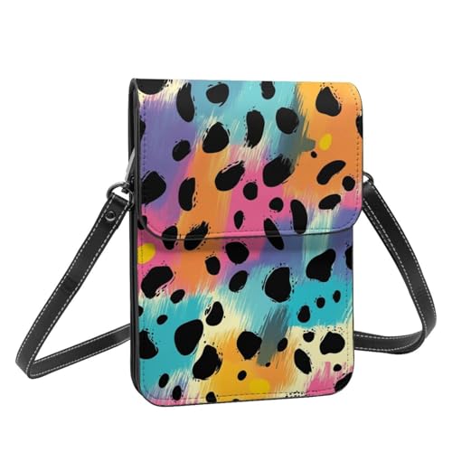Boltpack Crossbody-Geldbörse, Handytaschen für Damen, Leder, Handytasche, Münzgeldbörse mit verstellbarem Schulterseil, Leopard Colorful 2, 19 X 13.5 X 1 cm Boltpack Crossbody-Geldbörse, Handytaschen für Damen, Leder, Handytasche, Münzgeldbörse mit verstellbarem Schulterseil, Leopard Colorful 2, 19 X 13.5 X 1 cm von Boltpack