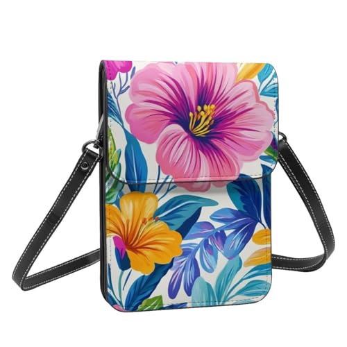 Boltpack Crossbody-Geldbörse, Handytaschen für Damen, Leder, Handytasche, Münzgeldbörse mit verstellbarem Schulterseil, Tropical Floral 1, 19 X 13.5 X 1 cm Boltpack Crossbody-Geldbörse, Handytaschen für Damen, Leder, Handytasche, Münzgeldbörse mit verstellbarem Schulterseil, Tropical Floral 1, 19 X 13.5 X 1 cm von Boltpack