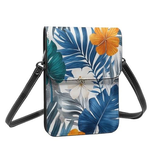 Boltpack Crossbody-Geldbörse, Handytaschen für Damen, Leder, Handytasche, Münzgeldbörse mit verstellbarem Schulterseil, Tropical Leaves 17, 19 X 13.5 X 1 cm Boltpack Crossbody-Geldbörse, Handytaschen für Damen, Leder, Handytasche, Münzgeldbörse mit verstellbarem Schulterseil, Tropical Leaves 17, 19 X 13.5 X 1 cm von Boltpack