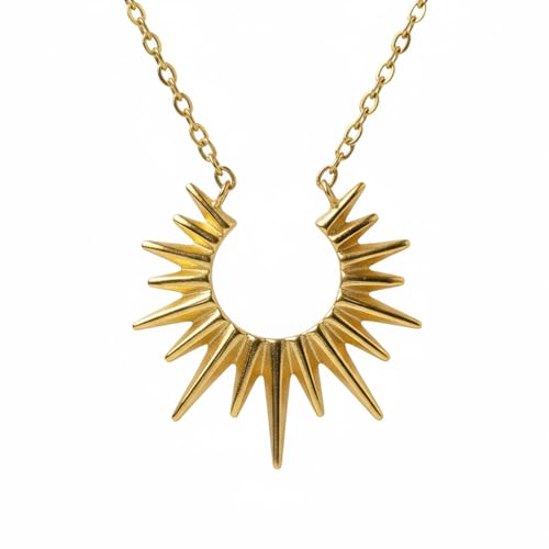 Boltquan 18k titanium steel gold-plated sun pendant necklace Boltquan 18k titanium steel gold-plated sun pendant necklace von Boltquan
