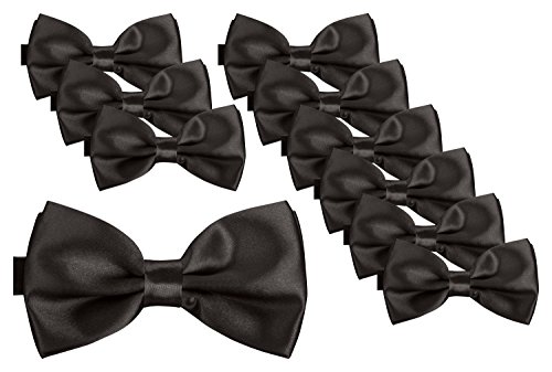 BomGuard Herren Fliege 10 er Set Pack,10 Stück,schwarz von BomGuard