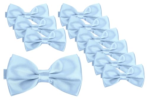 BomGuard Herren Fliege 10 er Set Pack,10 Stück, hellblau von BomGuard