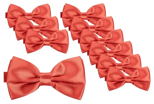 BomGuard Herren Fliege 10 er Set Pack,10 Stück,rot von BomGuard