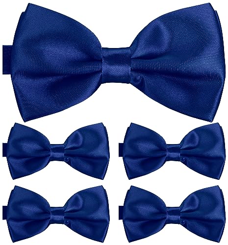 BomGuard Herren Fliege 5er Set Schleife,dunkelblau von BomGuard