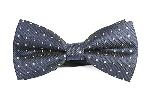 BomGuard Herren Fliege Damen Jugendliche gemustert,dunkelblau Kreuzmuster von BomGuard