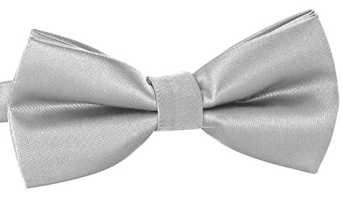 BomGuard Herren Fliege leichtgestreift, silber von BomGuard