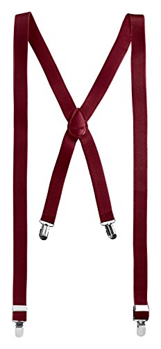 BomGuard Herren Hosenträger X Form 2,5cm, bordeaux von BomGuard