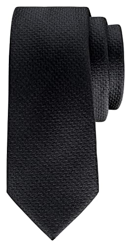 BomGuard Herren Krawatte 5 cm,schwarz Houndstooth Muster von BomGuard