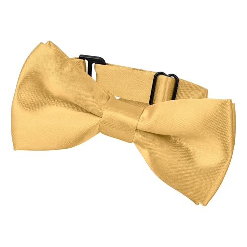 BomGuard Kinder Fliege Kleinkind einfarbig,hellgold von BomGuard