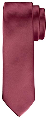 BomGuard schmale Herren-Krawatte, 6 cm breit leichtglänzend, bordeaux-rot von BomGuard