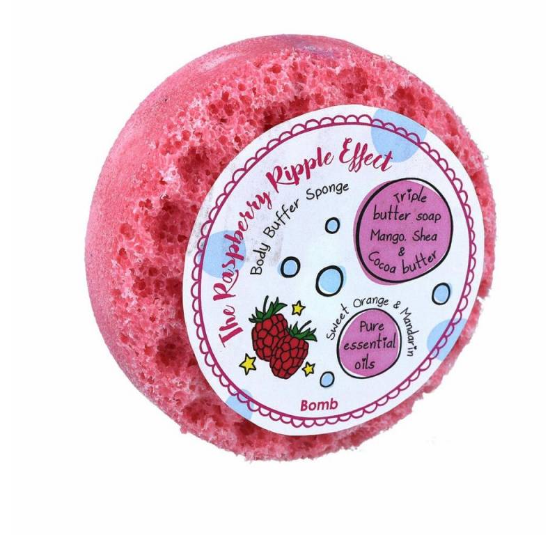 Bomb Cosmetics Duschschwamm Body Buffer The Raspberry Ripple Effect von Bomb Cosmetics