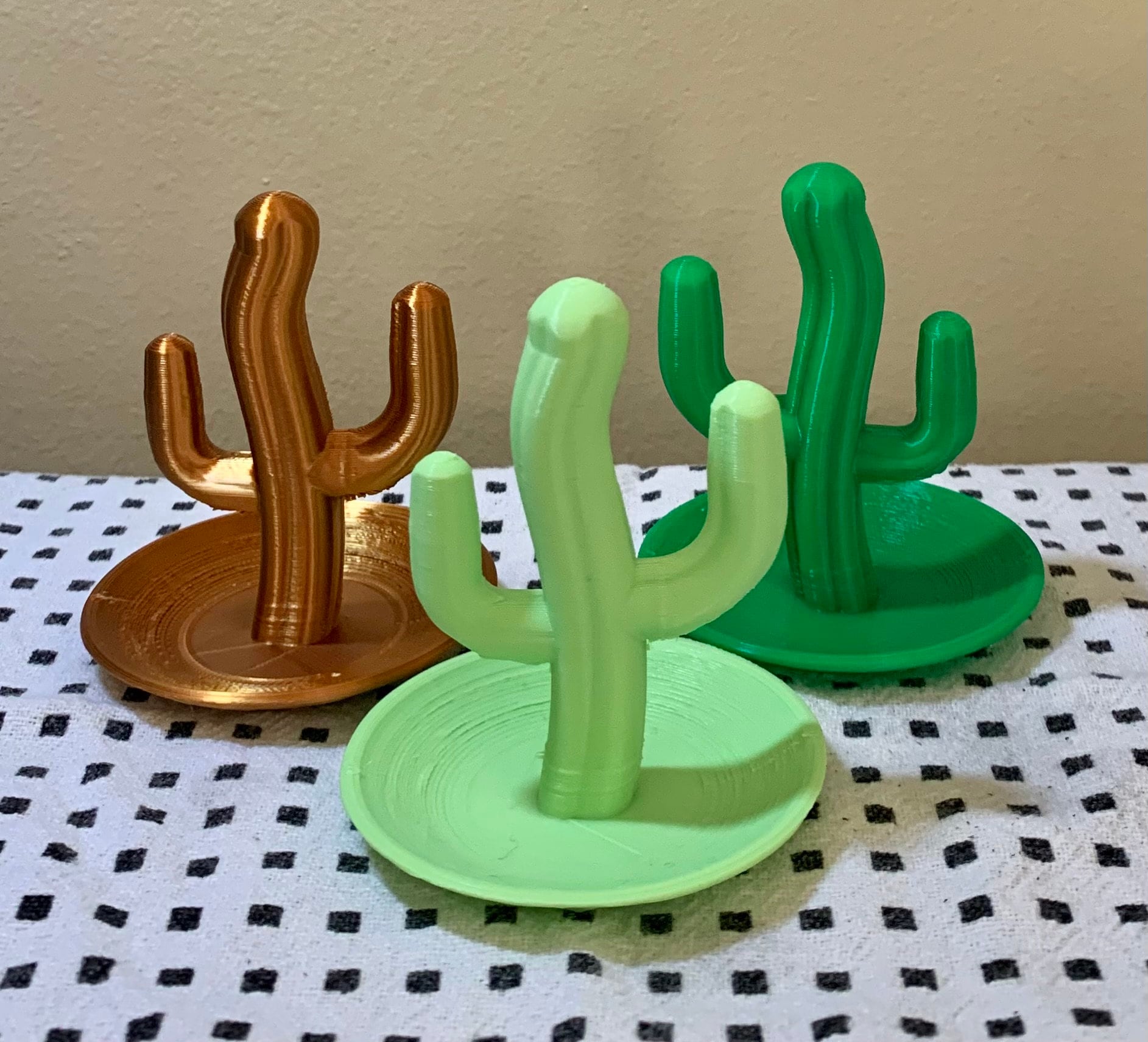 Kaktus Pflanzen Ring Ständer Schmuckhalter 3D Gedruckt Tablett Ringe Schale - Sukkulenten Display von BombPopBoutique