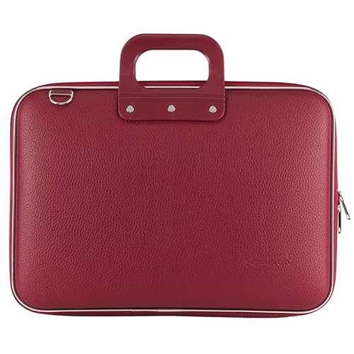 Bombata Unisex-Erwachsene Klassische Aktentasche für 15 Zoll (38,1 cm) Laptop Borgogna Geldbörse, Rot (Borgogna Red), Rot (Borgogna Red) von Bombata