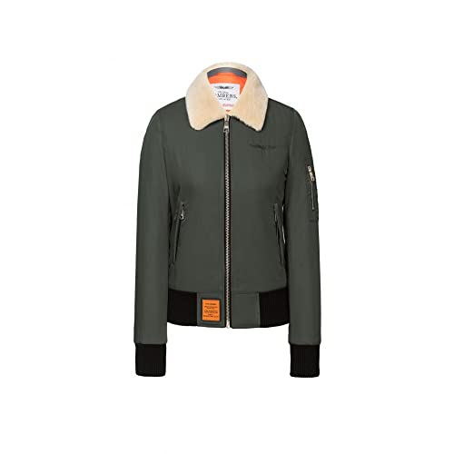 Bombers Original Damen Barcelone Bomber Jacke, Grün (Khaki 2), Small von Bombers Original