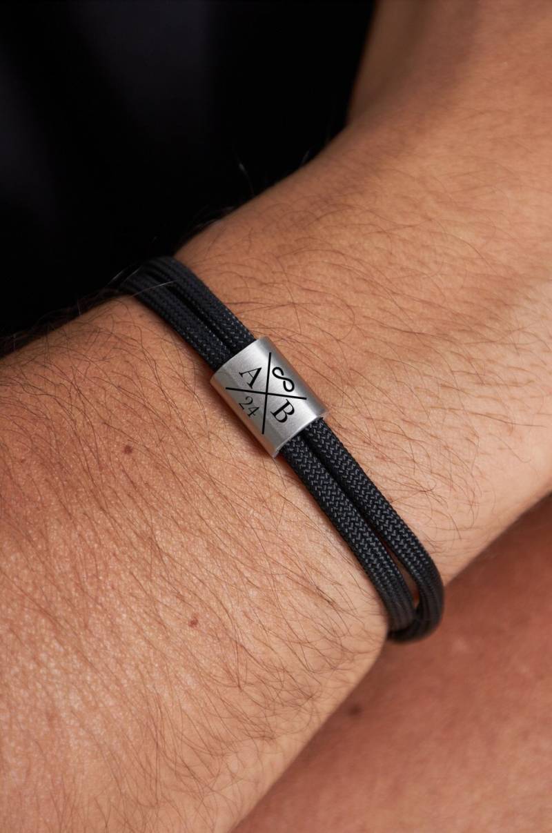 Partnerarmband Mit Gravur - Personalisiertes Segeltau Armband Als Besondere Geschenkidee Für Pärchen Und Männer Zum Geburtstag von BombriShop