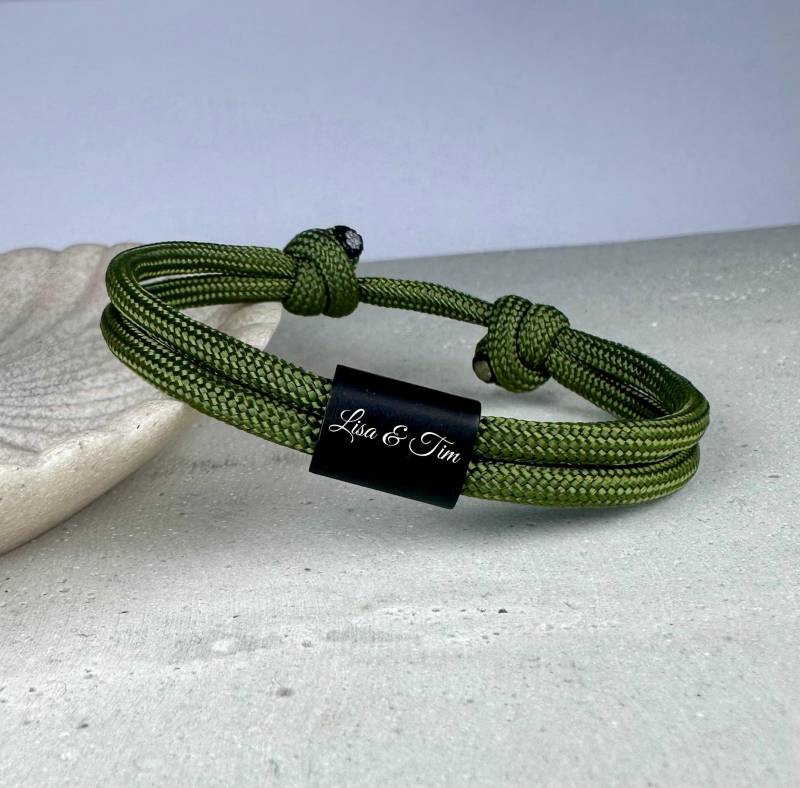 Partnerarmband Weihnachtsgeschenk・herren Armband ・ Personalisiertes Segeltau Armband・wunschgravur・surferarmband・armband Mit Gravur von BombriShop
