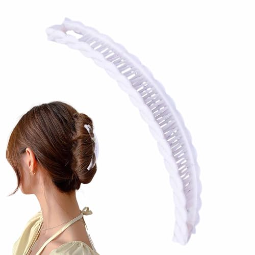 Bananenspange Haare | Banana Hair Clip | Vintage Clip Für Dünnes/Dickes Haar | Doppelkamm Bananen Haarspange Für Langes Glattes Und Lockiges Haar | Pferdeschwanzclips For Frauen von Bomefoi