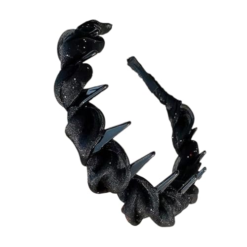 Bomefoi Haarbänder mit Zähnen – rutschfeste Haarbänder mit Zähnen für das Haar | bequemes Stirnband für das Styling zu Hause, in der Schule und auf Reisen von Bomefoi