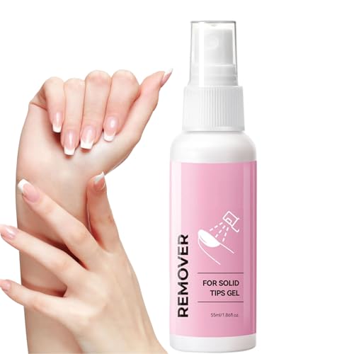 Bomefoi Künstliche Nägel Entferner | Festes Gel Entfernungs Lösung | Nagellackentferner Spray 55ml Für Maniküre Anfänger French Tip Stempel Zuhause Unterwegs Salon von Bomefoi