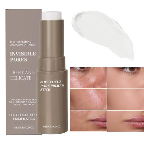 Bomefoi Priming Stick - Unsichtbarer Poren Filler Stick | Lang Anhaltende Fettkontrolle Mattierender Make-Up Moisturizer Für Hochzeit Alltag Feiern Damen von Bomefoi