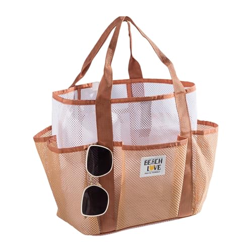 Bomefoi Strandtasche, Wiederverwendbare Einkaufstasche, Leichte Multifunktionale Tragetasche für Frauen für Urlaub Familiensommerurlaub Schule Fitnessstudio Picknick Reisen von Bomefoi