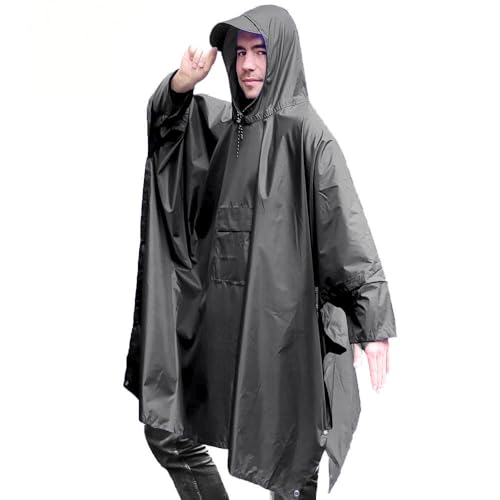 Bomence Regenponcho Herren Fahrrad, XXL Regencape wasserdicht, für Wandern, Outdoor und Fahrradfahren von Bomence