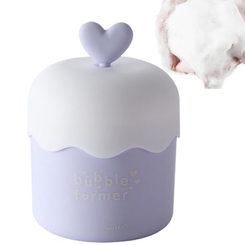 BommFu Gesichtsreiniger Foamer Cup | Cute Face Cleanser Bubbler | Süßer Herz-Griff-Gesichts-Schaum-Maker Rich Cream Foamer - Für Mädchen Face Wash Shower Tools von BommFu