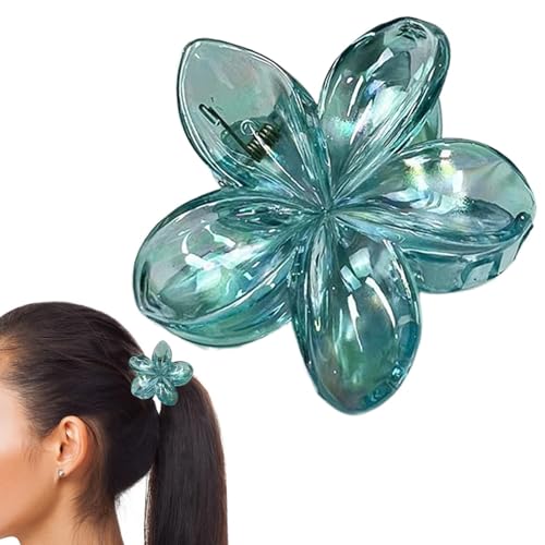 BommFu Hawaiianische Haarblume | Transparent Groß Haarspangen Daten Für Dickes Dünnes Haar | Rutschfest Haarspange Bunte Haarspangen Damen - Niedliche Krallen-Clips Für Frauen Und Mädchen von BommFu