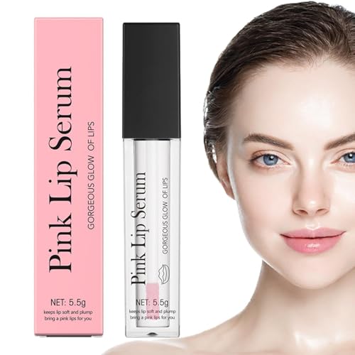 Pink Lip Se-rum Plumper | Hydration Lip Gloss | Pink Lip Ser-um Plump Gorgeous Glow Of Lips | Glow Color Changing Lip Oil | Feuchtigkeit Und Reduziert Feine Linien - Repair Lippenöl von BommFu