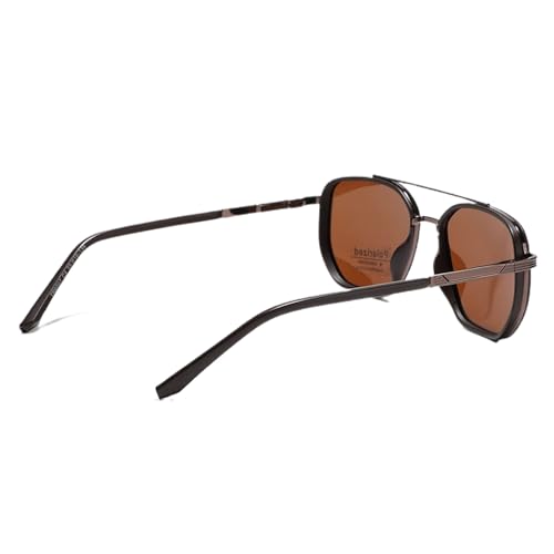 BommFu Polarisierte Sonnenbrillen | Modisches Design,Leichtes Gestell Brille für Herren geeignet für Outdoor Reisen Musikfestival Hochzeitsfeier Urlaub Fotoshootings von BommFu