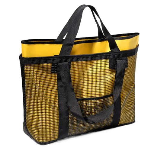 BommFu Strandtasche - Strandtaschen Wasserdicht Sanddicht - Leichtes Reisezubehör Damen Tasche zur Aufbewahrung von Decke Handy Makeup Spielzeug von BommFu