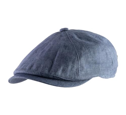 Bon Clic Bon Genre - Flatcap, Schiebermütze, Newsboy Cap Vesuvio Lin C - Size M - Jeans von Bon Clic Bon Genre