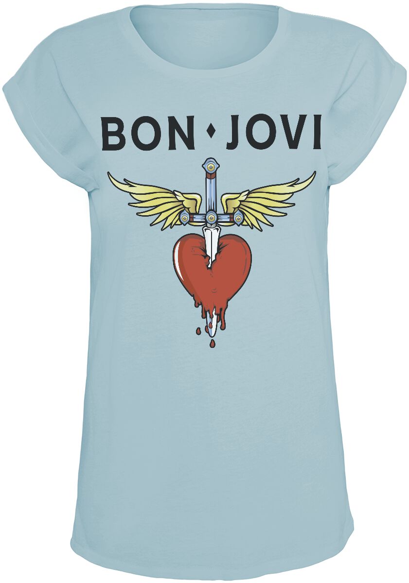Bon Jovi Heart & Dagger T-Shirt blau in L von Bon Jovi